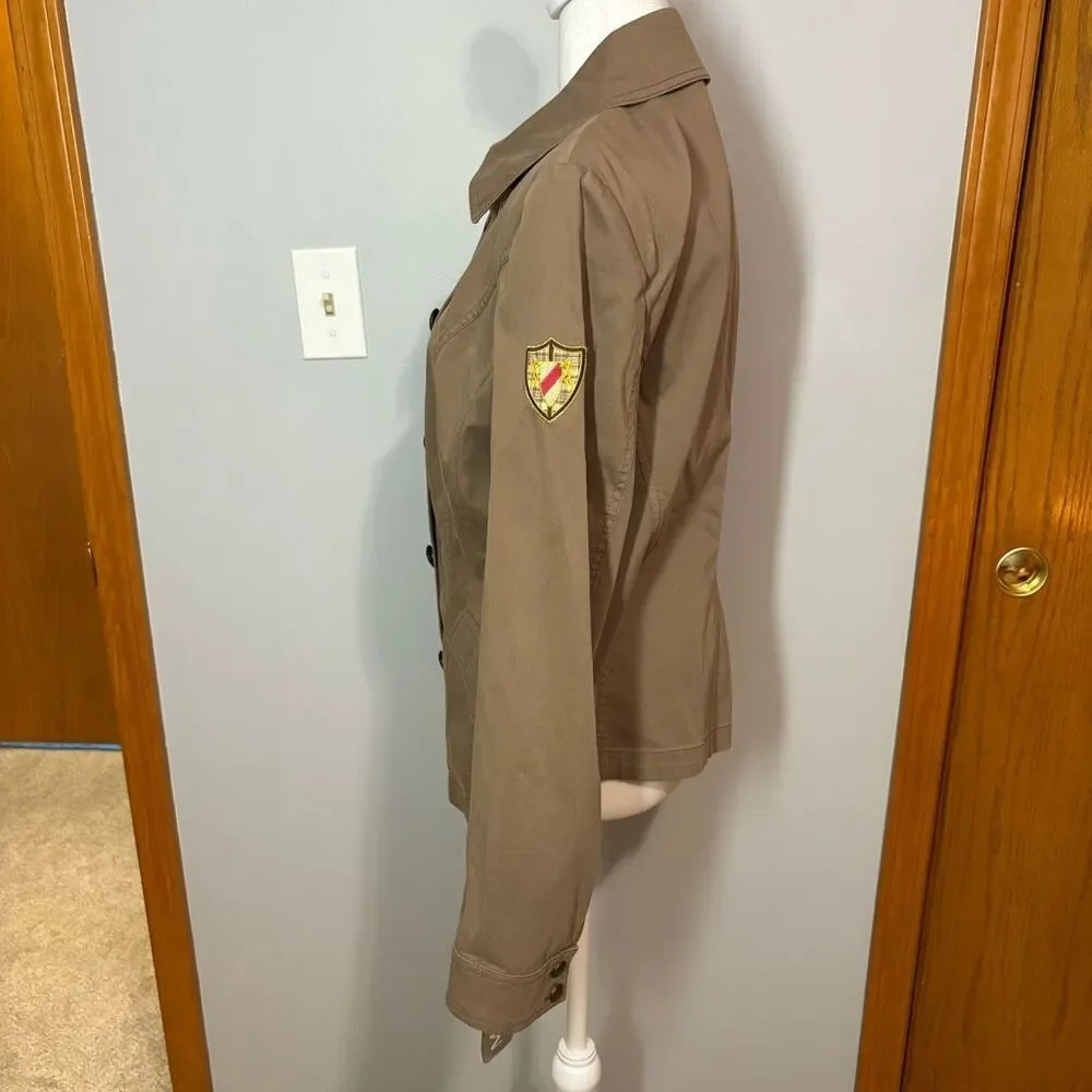 Marc Aurel double breasted military khaki fitted‎ Goge  jacket size EU 42